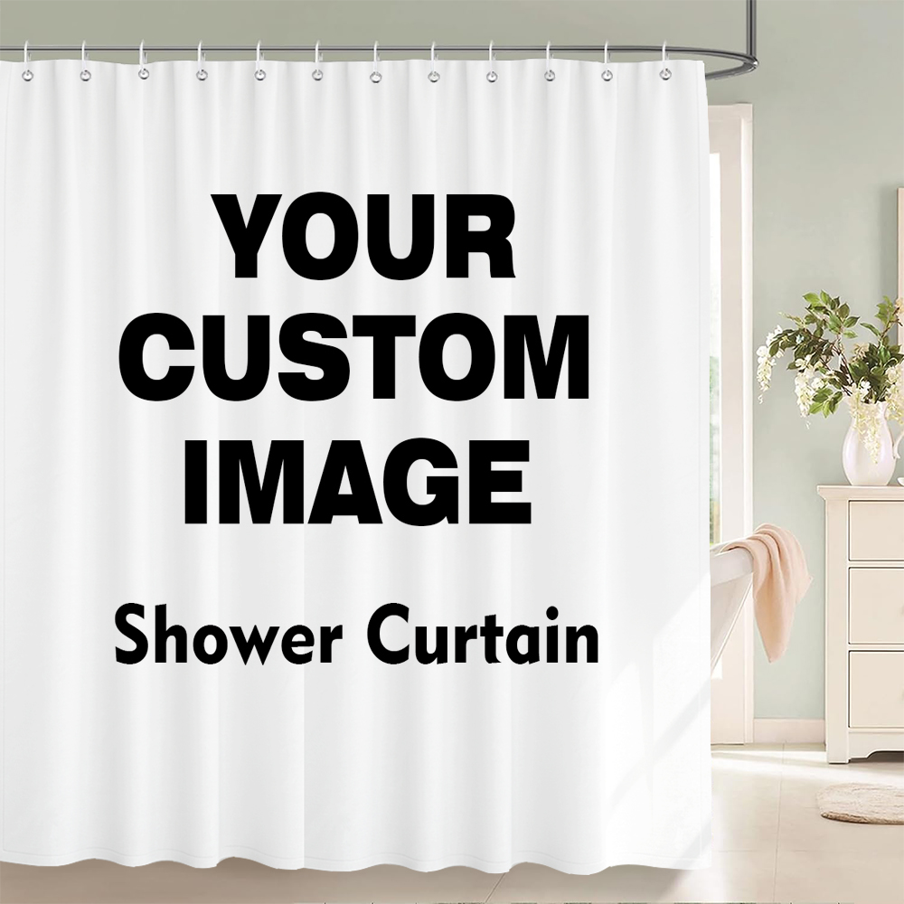 3D Printing Foto - Cortina de chuveiro personalizada para banheiro,