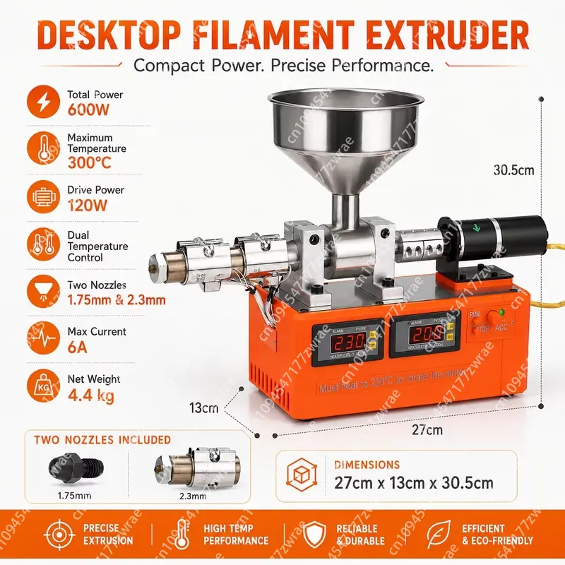 Extrusora de Filamento para Im - 3D Printing Waste avaliação e preço